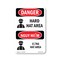 Signmission OSHA Sign, Hard Hat Area Bilingual, 10in X 7in Rigid Plastic, 7" W, 10" H, Hard Hat Area Bilingual OS-DS-P-710-VV-1292 - alternate 1