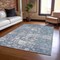 Homeroots 3' X 5' Blue And Denim Blue Floral Washable Indoor Outdoor Area Rug 609528 - alternate 2