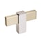 Amerock Mulino 2-3/8 in 60 mm Length Silver Champagne/Polished Chrome Cabinet Knob BP36720SC26 - alternate 1