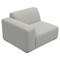 Homeroots 44" Gray Fabric Modular Sofa With Brown Legs 641026 - alternate 4