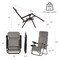 Lavish Home Zero Gravity Chairs with Table and Holders, Gray Outdoor Recliners, Set of 2 80-ANTIG-2 - alternate 3