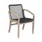 Armen Living Beckham Outdoor Patio Dining Chair in Light Eucalyptus Wood and Charcoal Rope LCBECHDKGRY - alternate 1