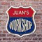 Signmission Juan's Workshop, 6 Inch X 6 Inch, Plastic Sign SHI-P-6-489-JUAN - alternate 2