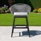 Homeroots 43" Light Gray Solid Wood Low back Outdoor Bar Height chair with Footrest 490215 - alternate 3