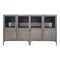 Homeroots 61in Gray Metal Enclosed Storage TV Stand 489500 - alternate 1