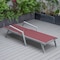 Leisuremod Marlin Patio Chaise Lounge Chair with Armrests in Grey Aluminum Frame, Burgundy MLAGR-77BRG - alternate 7