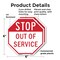 Signmission Stop Out of Service, 6 inch X 6 inch, Plastic Sign, 2PK OC-P-2PACK-6-227 - alternate 3
