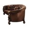 Homeroots 55" Brown Velvet Curved Sofa And Toss Pillows 348227 - alternate 4