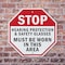 Signmission Stop Hearing Protection & Safety Gl, 6 Inch X 6 Inch, Plastic Sign OC-P-6-220 - alternate 3