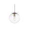 Jonathan Y Bleecker 7.75" Metal/Glass Globe LED Pendant, Clear/Brass JYL9528C - alternate 1