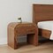 Homeroots 16" Natural Solid Wood One Drawer Nightstand 722564 - alternate 3