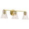 Nuvo Gianna, 3 Light Vanity, Vintage Brass Finish, Clear Glass 60/8343 - alternate 3