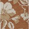 Homeroots 3' X 5' Terra Cotta And Beige Floral Washable Indoor Outdoor Area Rug 589584 - alternate 6