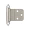 Amerock 3/8in 10 mm Inset Self-Closing, Face Mount Satin Nickel Hinge - 1 Pair BPR3428G10 - alternate 1