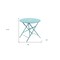 Homeroots 30" Aqua Rounded Aluminum Folding Outdoor Bistro Table with Umbrella Hole 606429 - alternate 6