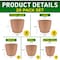 Lifemaster Planter Pots with Drainage Holes, Durable, Lightweight, Space-Saving, Pink, 20PK LMFLOPPPK520 - alternate 5