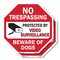 Signmission No Trespassing Protected by Video S, 10 inch X 10 inch, Plastic Sign, 2PK OC-P-2PACK-10-100 - alternate 1