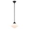 Vaxcel Huntley Mini Pendant Light, Oil Rubbed Bronze, White Schoolhouse Glass, 10-In. Wide P0463 - alternate 1
