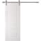 Sartodoors Barn Door 18 x 80 inches, BASIC 9422 White, 6.6FT Silver Rail Track Heavy Hardware Set, Solid Pan BASIC9422BD-S-SKIN-18 - alternate 1