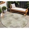 Homeroots 8' Beige Green And Ivory Round Polka Dot Washable Indoor Outdoor Area Rug 594210 - alternate 1