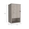 Homeroots 16" Light Gray Wood Floating Single Door Bathroom Vanity And Medicine Cabinet 543578 - alternate 3