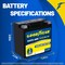 Goodyear AUX12-AGM 12V 12 AH, 20RC, 200 CCA Platinum series Rechargeable AGM Auxiliary Battery GY4143261 - alternate 5