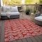 Homeroots 3' X 5' Red And Ivory Geometric Washable Indoor Outdoor Area Rug 583384 - alternate 6