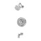 Symmons Braston HydroMersion Single Handle Tub and Shower Faucet Trim Kit - 1.5 GPM (Valve Not Included) 589215TRM - alternate 1
