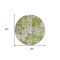 Homeroots 8' Green And Ivory Round Abstract Washable Indoor Outdoor Area Rug 597958 - alternate 4