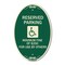 Signmission Reserved Parking Minimum Fine of $250 for Use, 12 In X 18 In Architectural, Heavy Gauge Aluminum A-OV-G-1218-23064 - alternate 1
