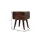 Homeroots 22" Walnut Solid Wood Two Drawer Nightstand 722568 - alternate 3
