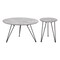Homeroots Set of Two Gray and Black Wood and Steel Round Nested Coffee Tables 572204 - alternate 4