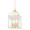 Mitzi Rosalie 4 Light Lantern 13.25 In. Aged Brass/Soft Cream H932704S-AGB/SCR - alternate 1