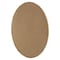 Homeroots 35" Brown Oval Solid Wood Framed Accent Mirror 485059 - alternate 4
