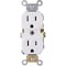 Leviton 15A White Shallow Commercial Grade 5-15R Duplex Outlet S02-0BR15-0WS - alternate 2