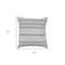 Homeroots Set of Four 18" X 18" Gray Beach Chevron Cotton Zippered Pillow, 4PK 535279 - alternate 2