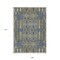 Homeroots 9' X 12' Blue Taupe And Beige Moroccan Washable Indoor Outdoor Area Rug 577191 - alternate 3