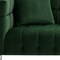 Homeroots 88" Hunter Green Velvet Sofa And Toss Pillows With Clear Legs 543978 - alternate 3