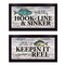 Homeroots Set Of Two Fishing Combo 1 Black Framed Print Wall Art, 2PK 405975 - alternate 1