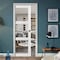 Sartodoors Slab Barn Door Panel Clear Glass 3 Lites, Lucia 2555 White Silk, Sturdy Finished Doors, Pocket Cl LUCIA2555S-WS-42 - alternate 3