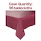 Smarty Had A Party 54 x 108 Burgundy Rectangular Disposable Plastic Tablecloths 96 Tablecloths, 96PK 813270-BR-CASE - alternate 5