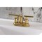 Kingston Brass Double-Handle 4" Centerset Bathroom Faucet with Pop-Up Drain, Polished Brass KB8612CML - alternate 4