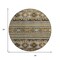 Homeroots 8' Chocolate Taupe And Gold Round Tribal Washable Indoor Outdoor Area Rug 615406 - alternate 5