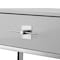 Homeroots 47" Light Gray And Silver Metallic Stainless Steel Coffee Table With Two Drawers 543869 - alternate 4
