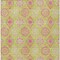 Homeroots 5' X 8' Lime Green Pink And Ivory Floral Medallion Washable Indoor Outdoor Area Rug 614600 - alternate 5