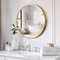 Homeroots 20" Gold Round Aluminum Framed Bathroom Vanity Mirror 565016 - alternate 4