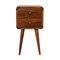 Homeroots 22" Brown Solid Wood Two Drawer Nightstand 651708 - alternate 1