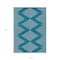 Homeroots 8' X 10' Teal Blue And Ivory Geometric Washable Indoor Outdoor Area Rug 598625 - alternate 3