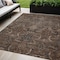 Homeroots 5' X 8' Brown Tan And Charcoal Damask Washable Indoor Outdoor Area Rug 603312 - alternate 1