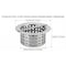 Amgood 5 in. Stainless Steel Floor Trough Drain Strainer Basket with Handle AMG SSDSB-1A-Z - alternate 3